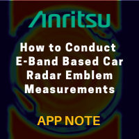 Anritsu: How to Conduct E-Band Based Car Radar Emblem Measurements