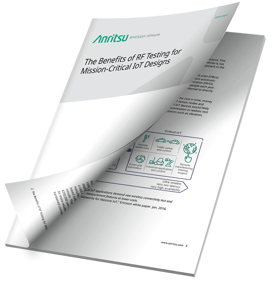 The Benefits of RF Testing Mission-Critical IoT Designs White Paper mockup
